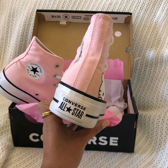 Pink Platform Hello Kitty Converse - Picture 4 of 8